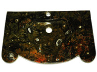 Lavabo en marbre fossilifère